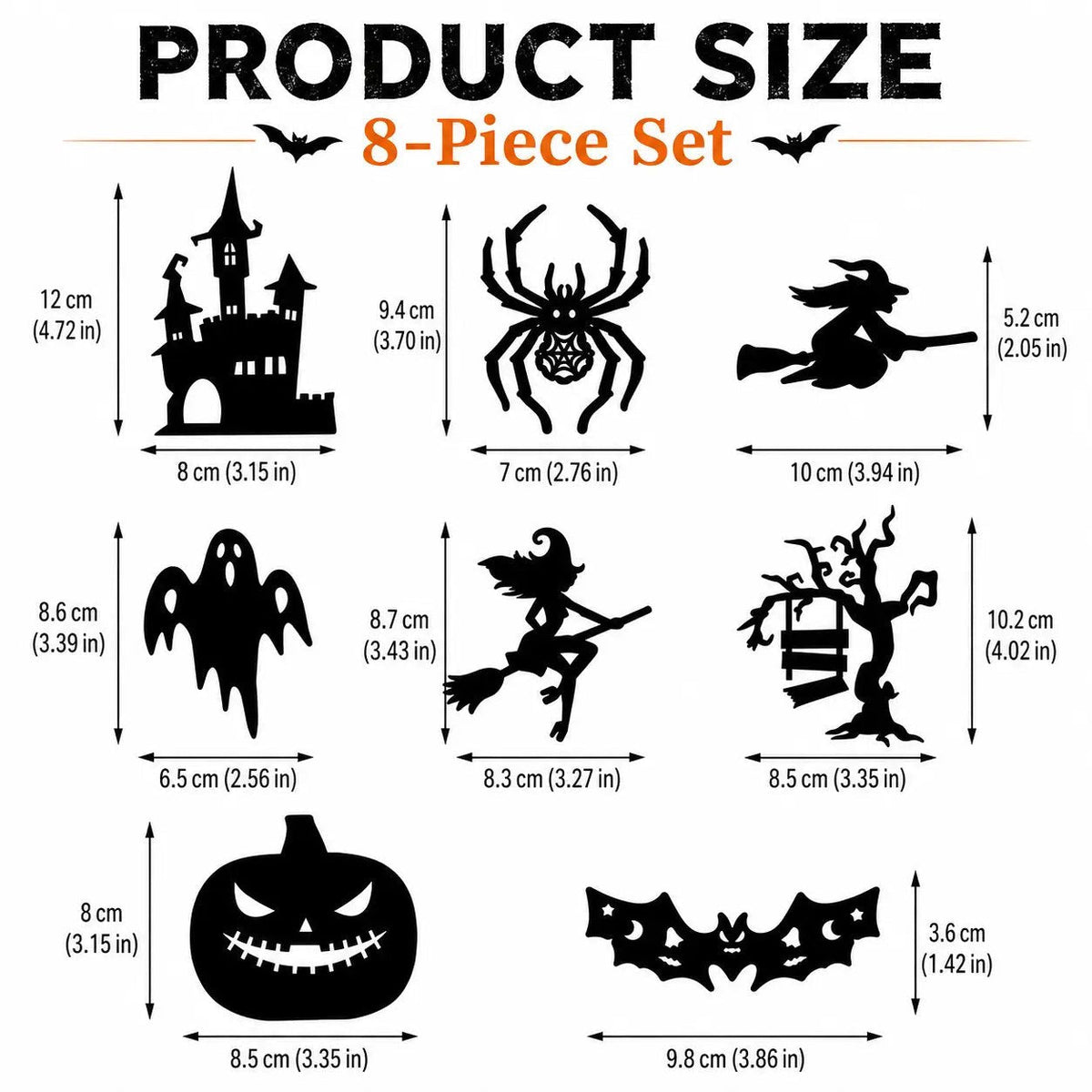 🕸️Spooky Glow At Night! Halloween LED Wall Stickers 8‑Pcs Set🎃