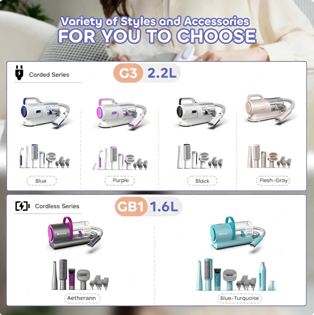🐶Limited‑Time Offer! Multifunctional Low‑Noise Pet Grooming Vacuum ✨ Stress‑Free Grooming for Dogs & Cats🐱