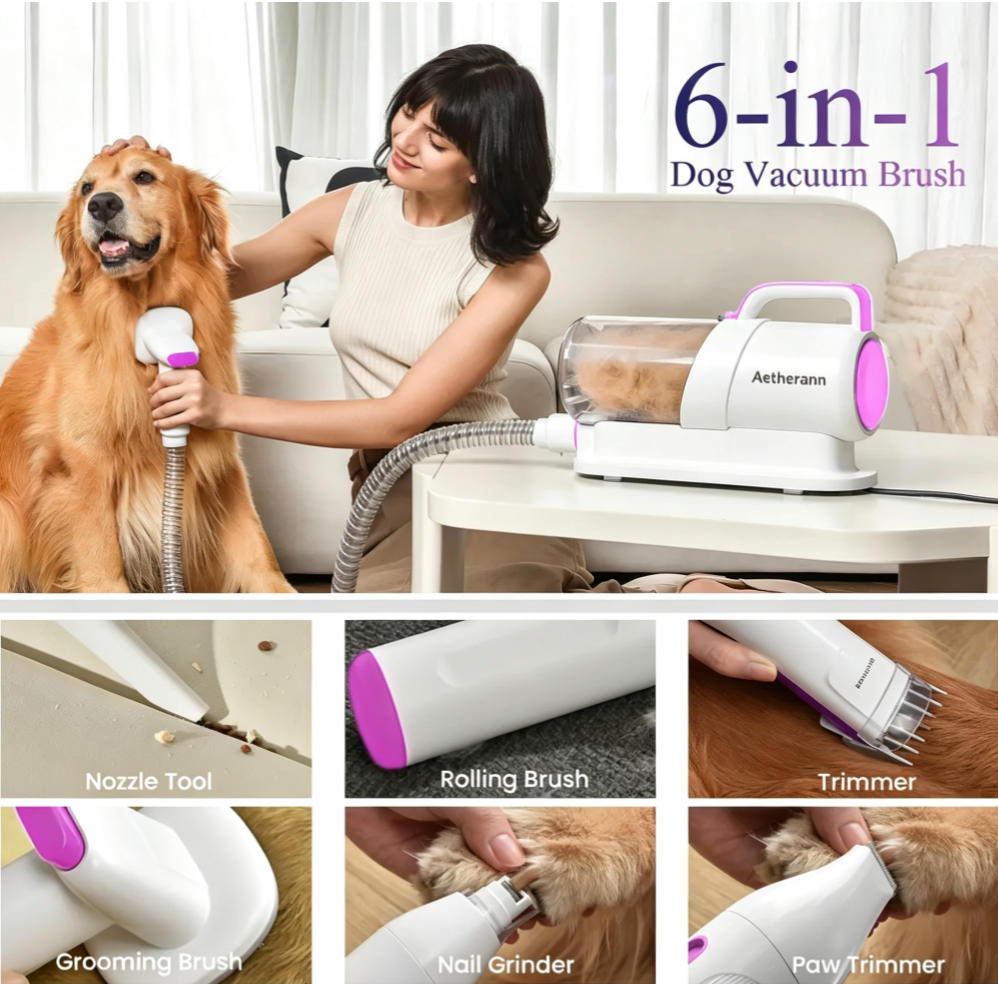 🐶Limited‑Time Offer! Multifunctional Low‑Noise Pet Grooming Vacuum ✨ Stress‑Free Grooming for Dogs & Cats🐱